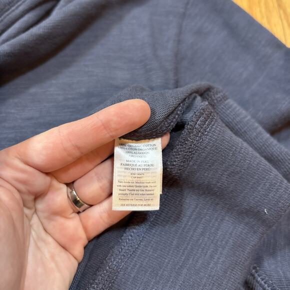 NWT Faherty Men's Size Large Sunwashed Slub Hoodie Blue Nights Organic Cotton - Picture 11 of 15